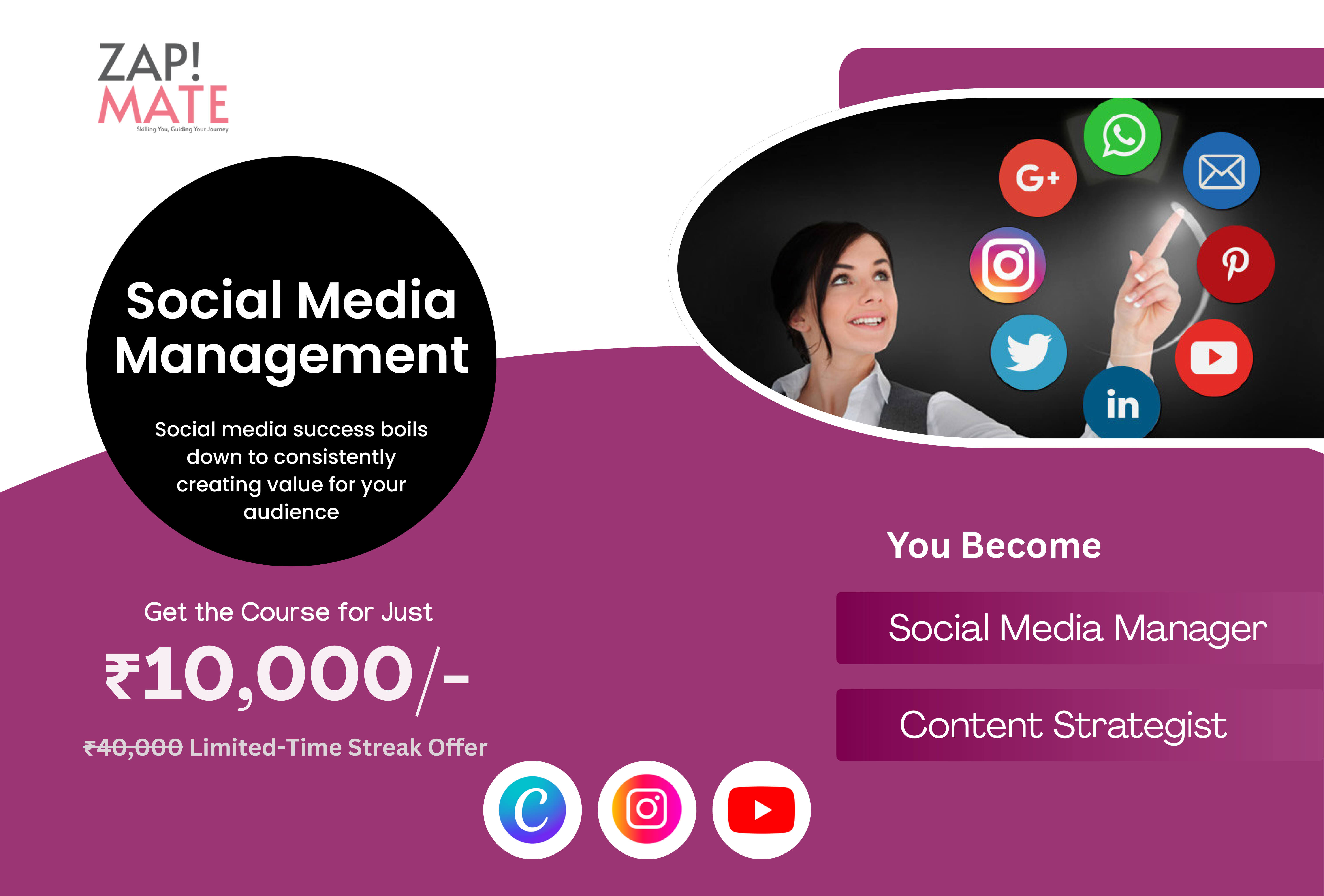 Social Media Marketing Course by Zapmate & Saascrew