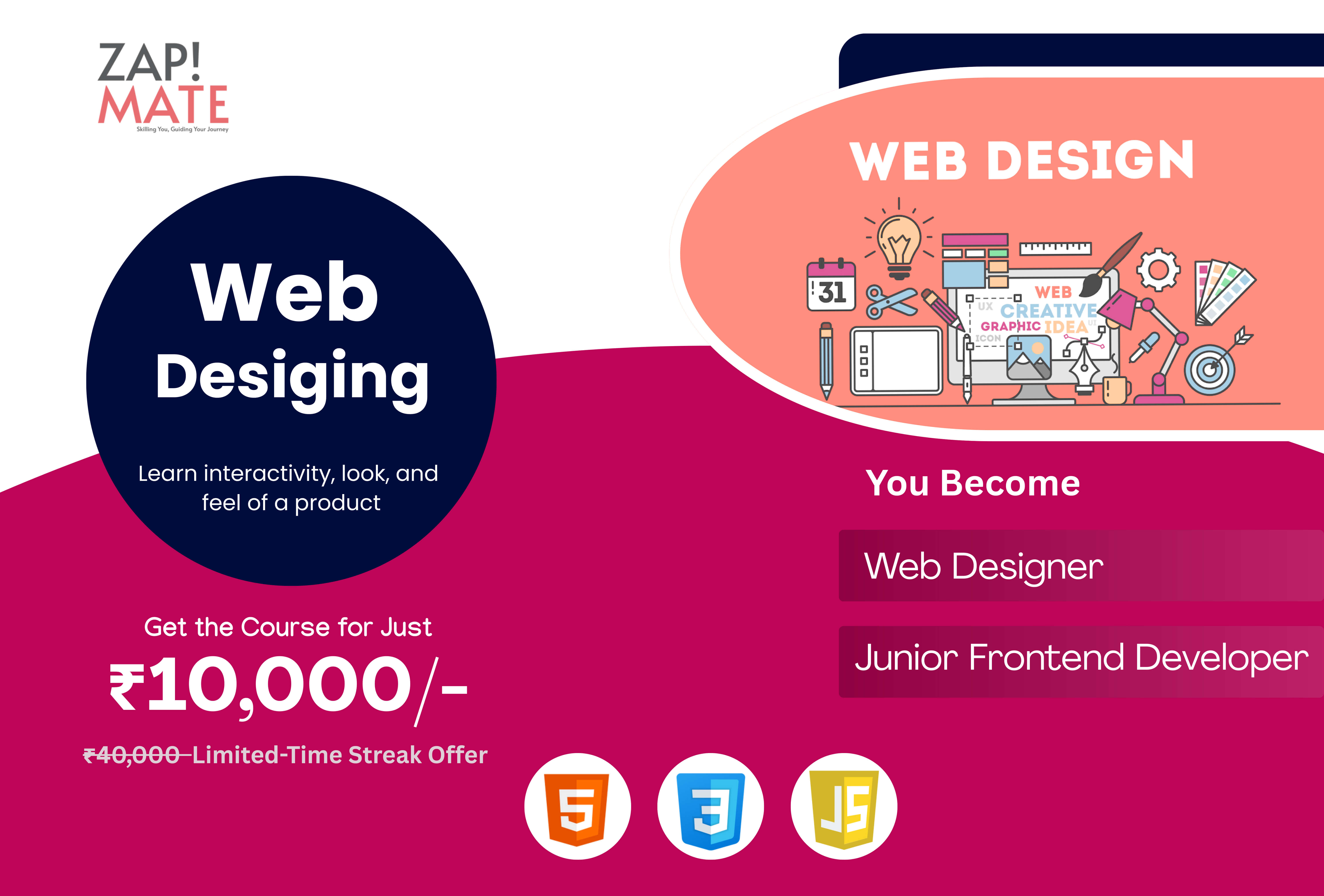 Web Designing Course by Zapmate & Saascrew